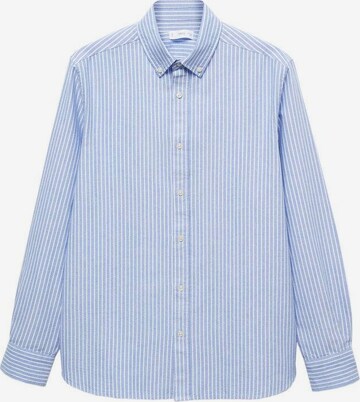 MANGO TEEN Regular fit Button Up Shirt 'Rayas' in Blue: front