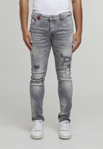 Slimfit Jeans 'Victor' di 2Y Premium in grigio: frontale