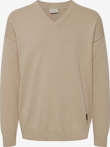 !Solid Sweater 'Durant' in Beige: front