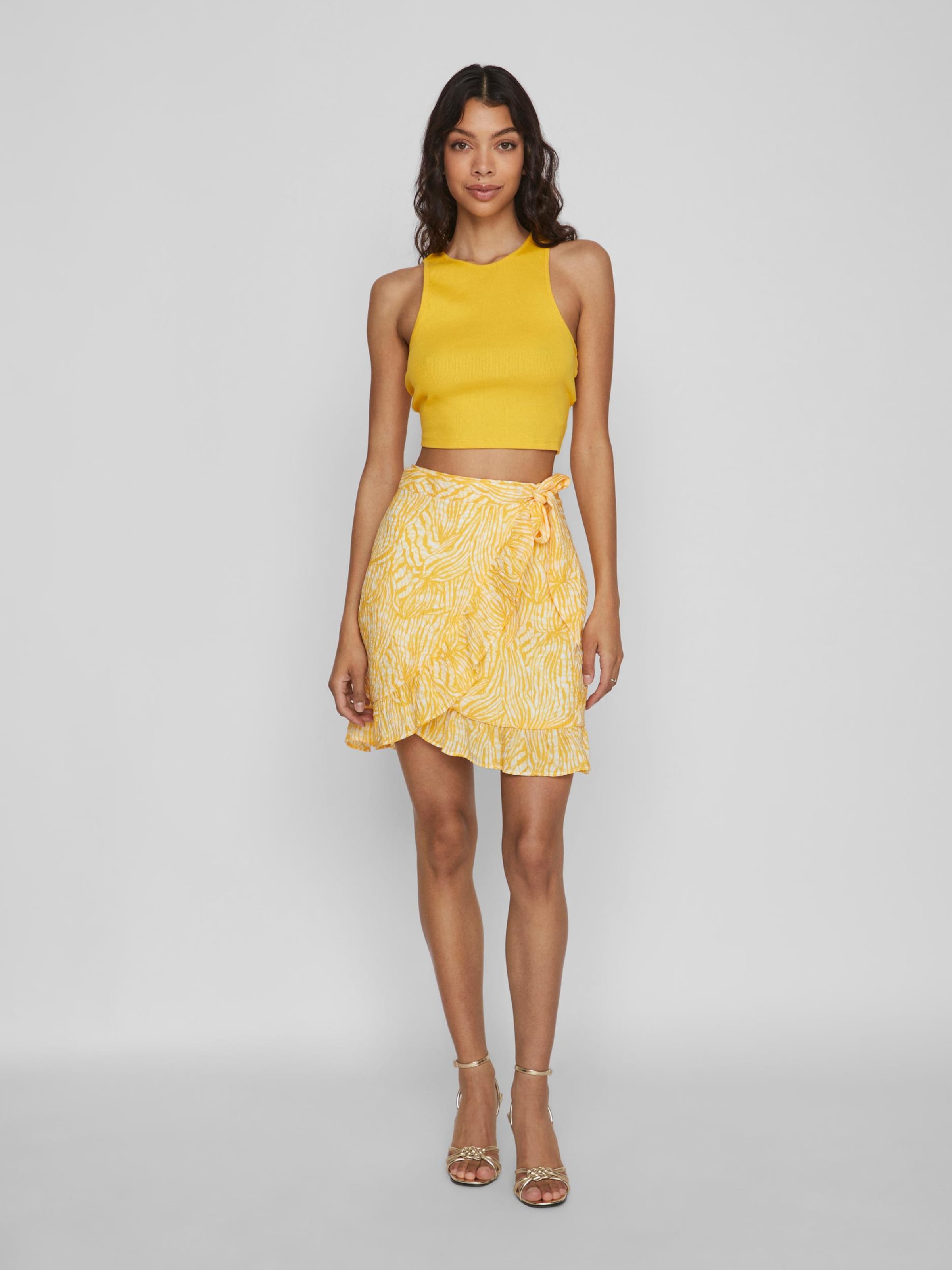 Jupe Limia Eva VILA en Jaune Jaune Pastel ABOUT YOU