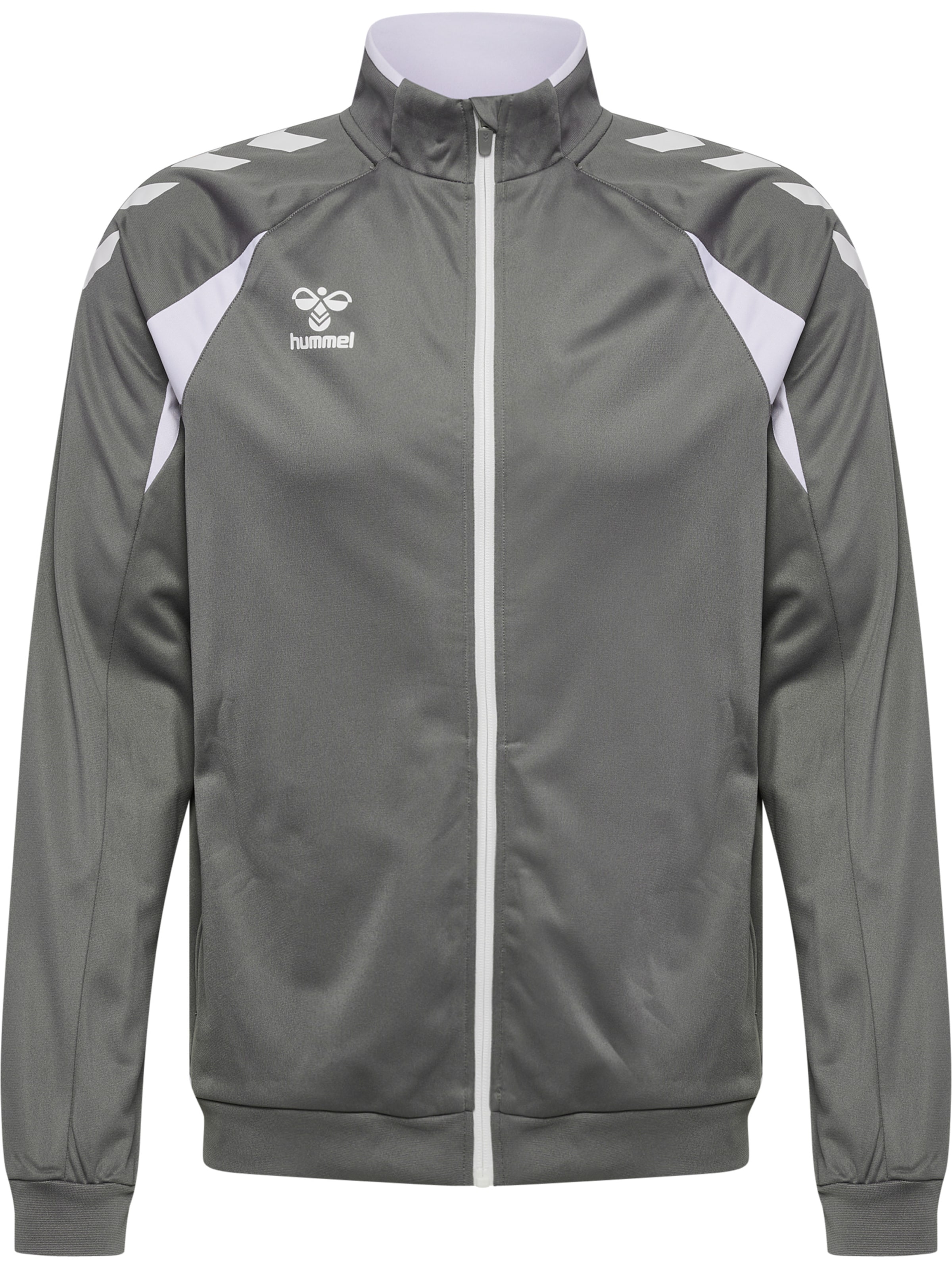 Veste de survêtement Hummel en gris : devant