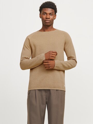 JACK & JONES Regular fit Sweater 'JJEHill' in Grey: front