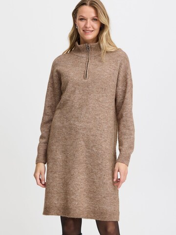 Fransa Knit dress ' SANNY DR 3 ' in Brown: front