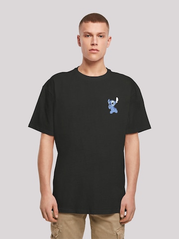 T-Shirt 'Disney Lilo And Stitch' F4NT4STIC en noir : devant