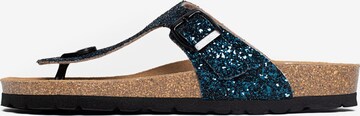 Bayton T-Bar Sandals 'Mercure' in Blue: front