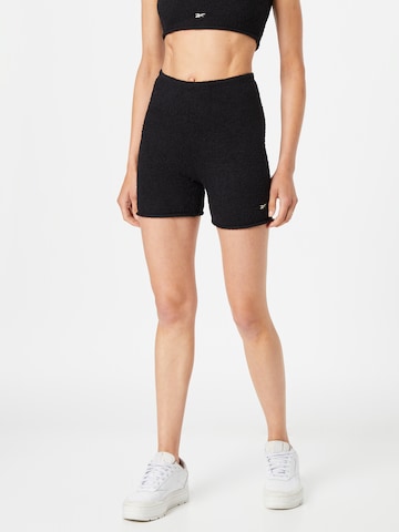 ReebokSkinny Tajice - crna boja: prednji dio