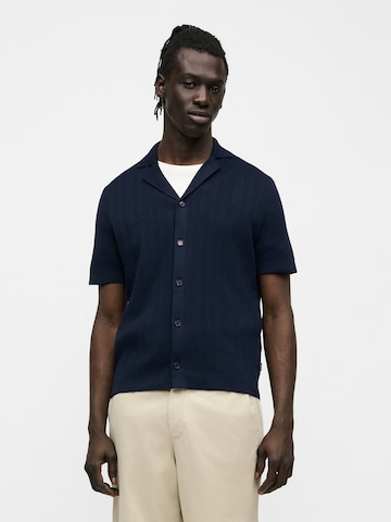 BOSS Gebreid vest 'C-Neri' in Blauw: voorkant