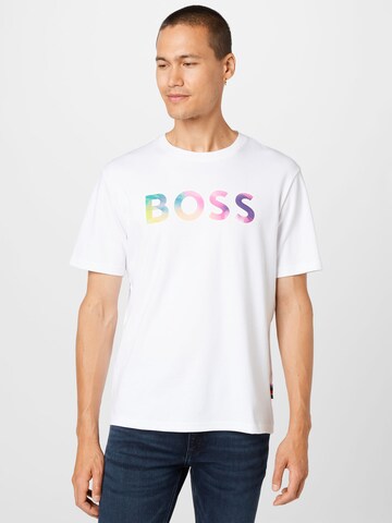 BOSS Orange - Camiseta 'Love' en blanco: frente