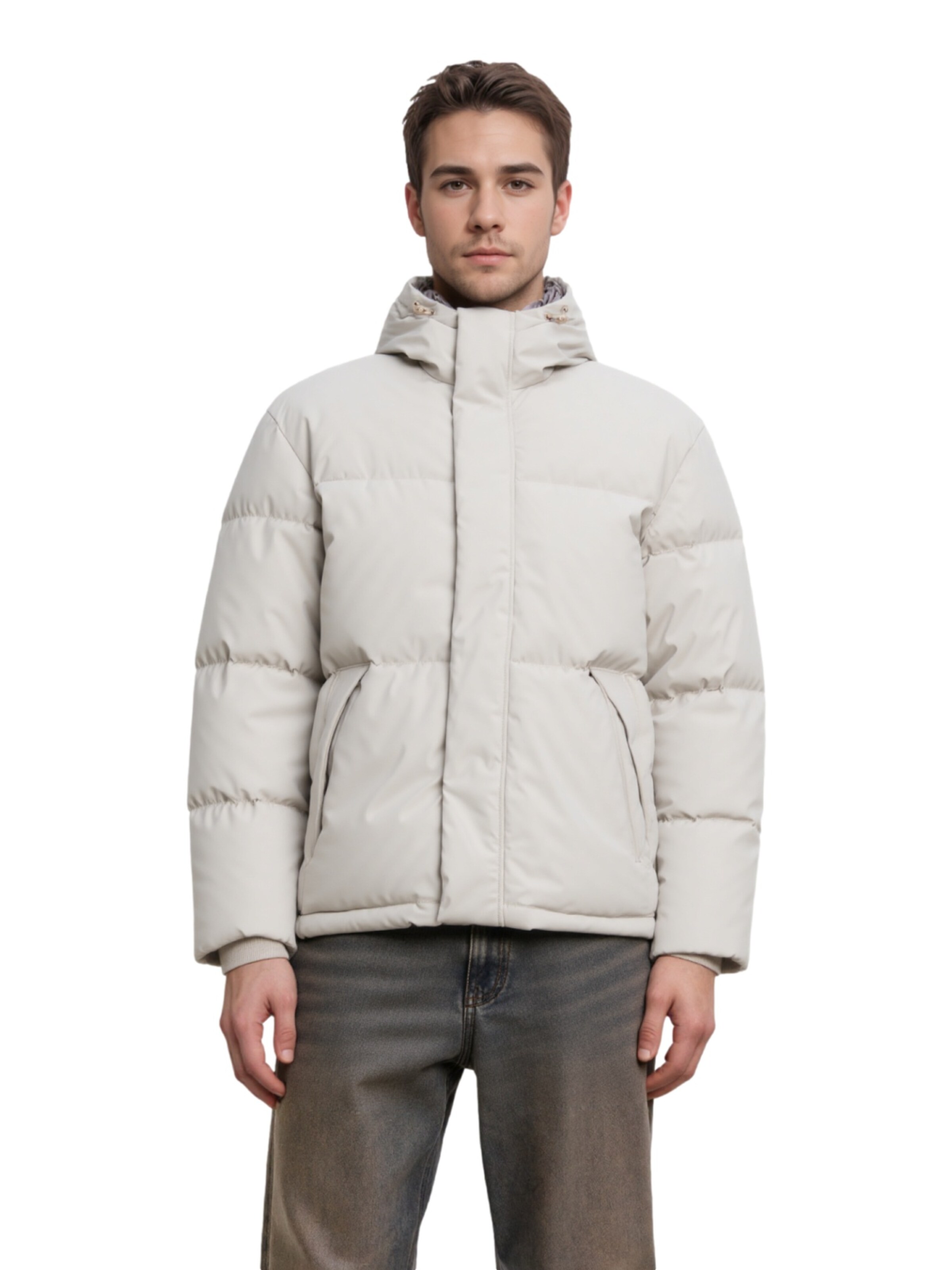 Veste d’hiver 'JJESoho' JACK & JONES en gris : devant