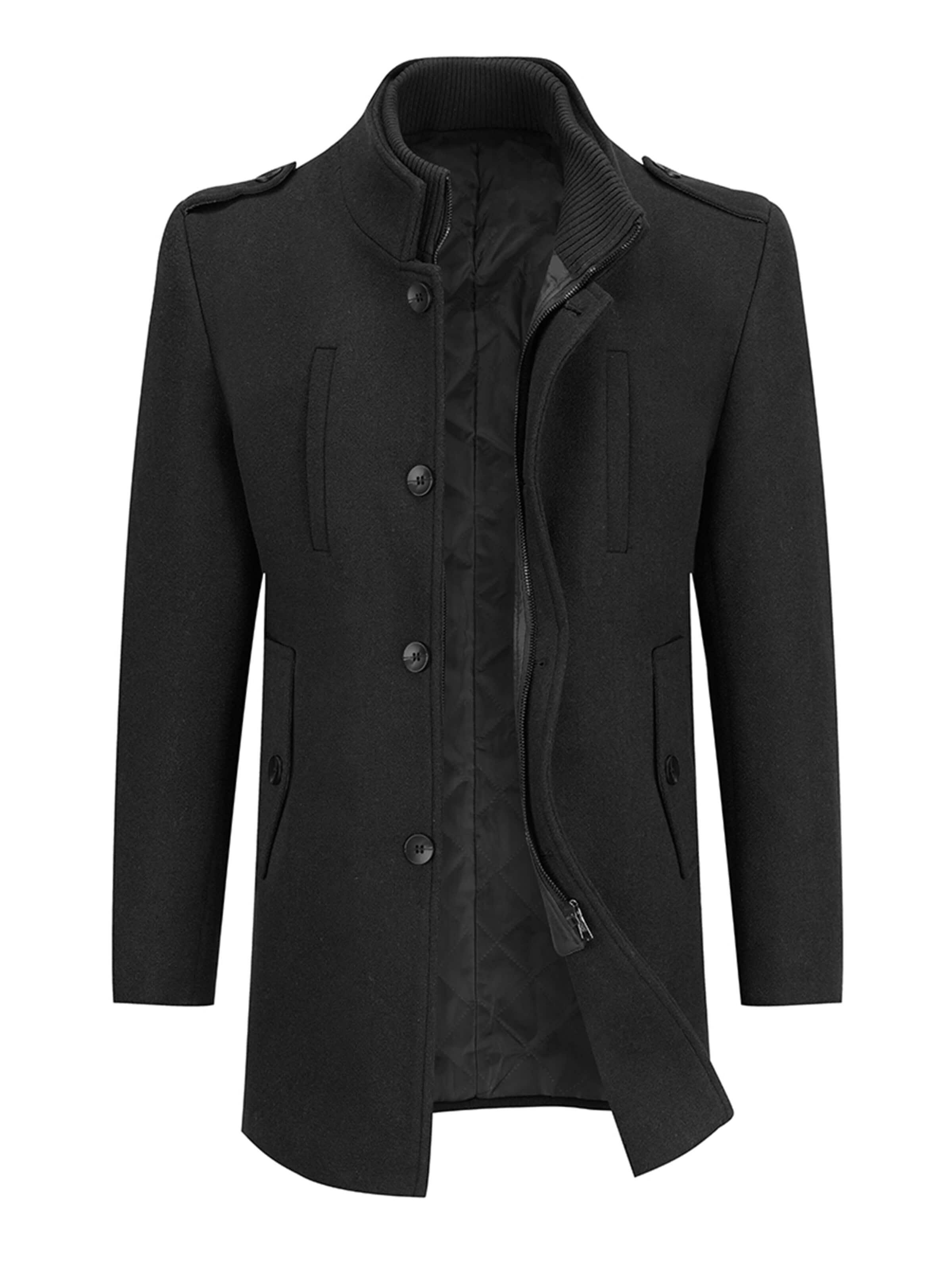 YOUTHUP Winter Coat in Black