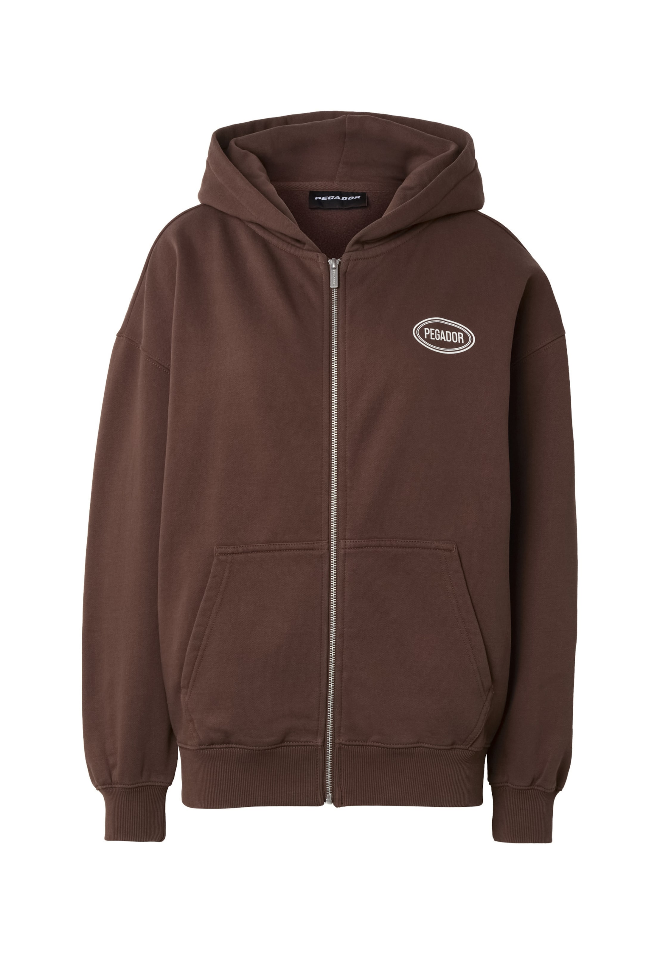 Giacca di felpa 'Sortelha' di Pegador in marrone: frontale