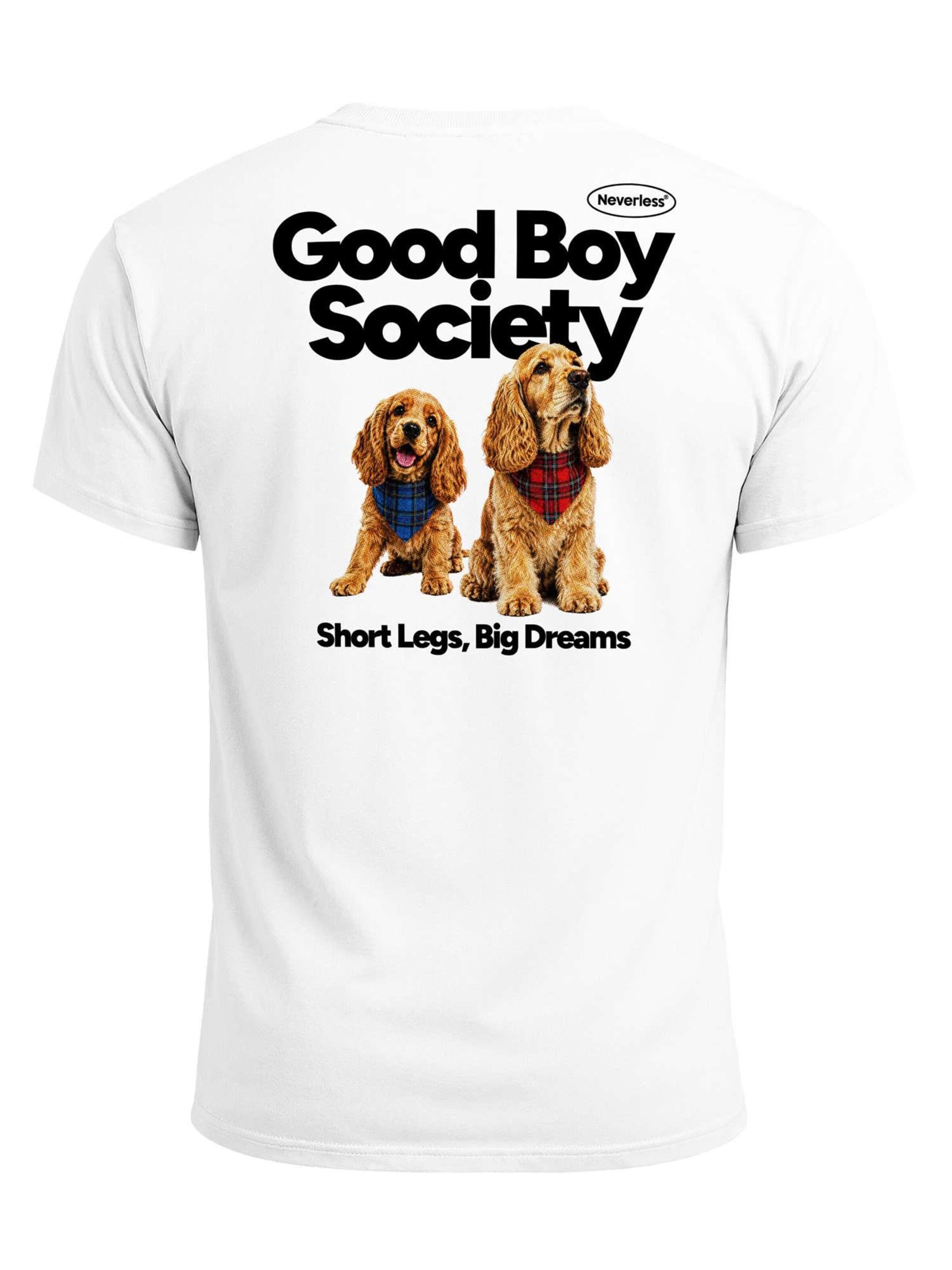 Neverless Shirt 'Good Boy Society' in White: front