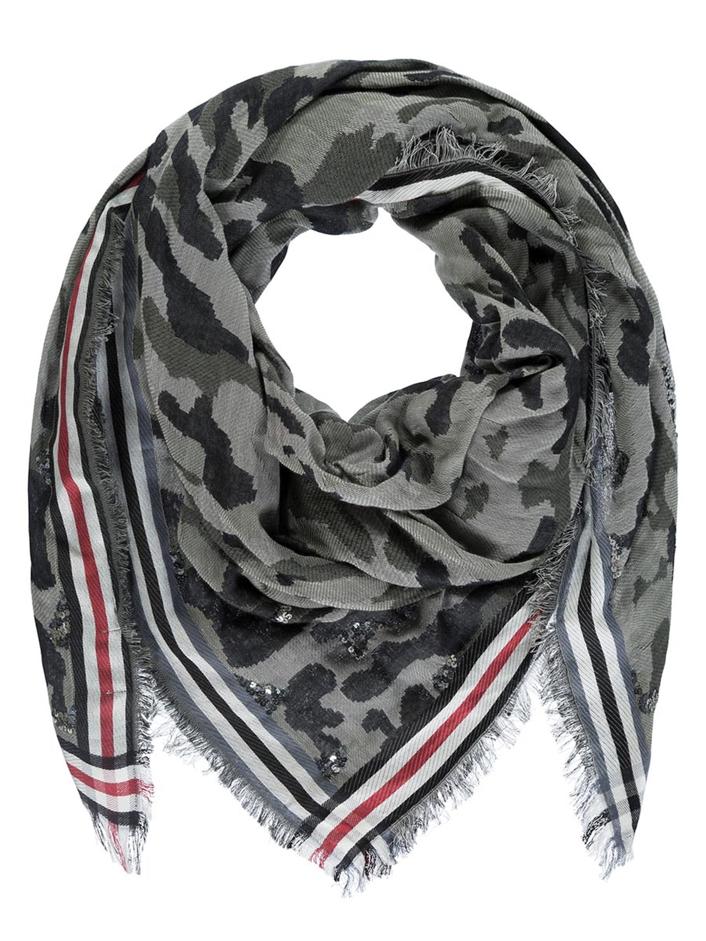 Passigatti Tuch 'Camouflage-Tuch mit Pailletten'‌‌‌ in One Size in rot, Produktansicht