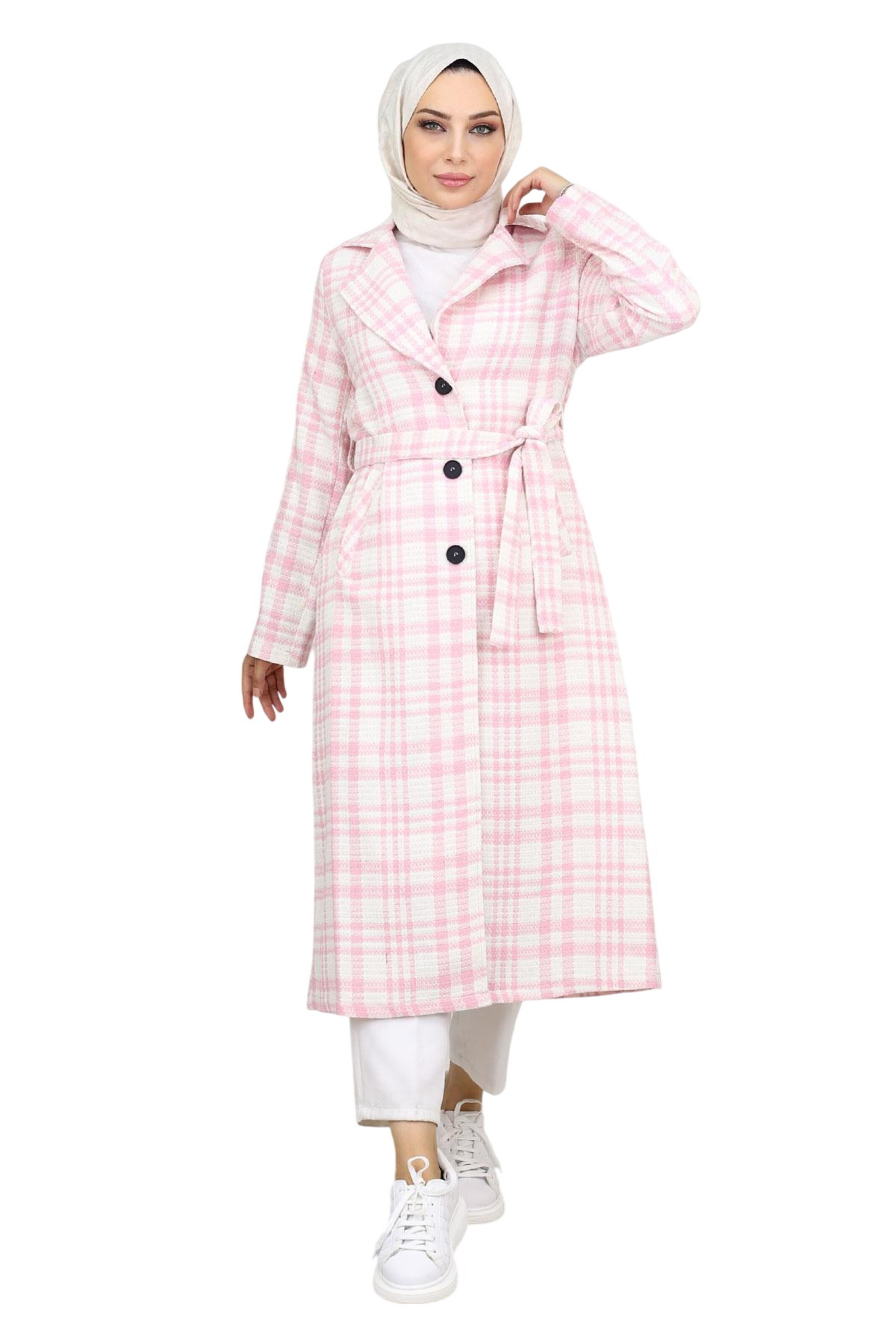MODAMIHRAM Between-seasons coat in Pink: front