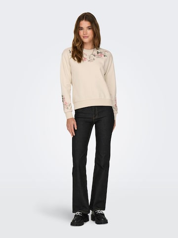 JDY Sweatshirt 'PARIS' in Beige