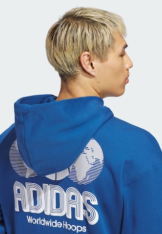 Felpa 'World Wide Hoops' di ADIDAS ORIGINALS in blu