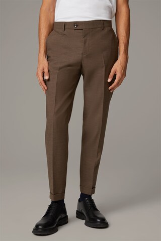 STRELLSON Slim fit Suit 'Alzer-Luc' in Brown