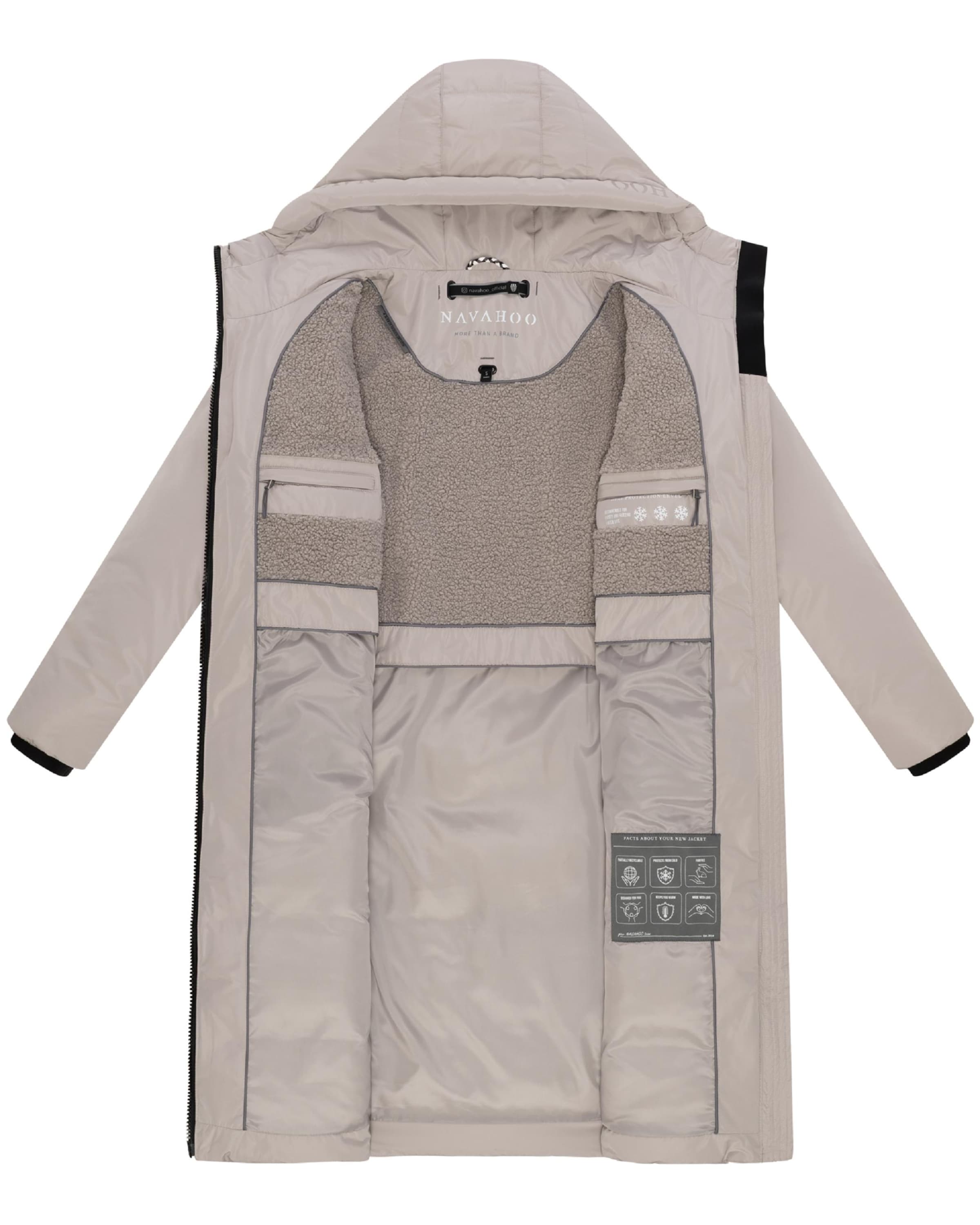 NAVAHOO Płaszcz zimowy 'Herbstnebel 14' w kolorze szary