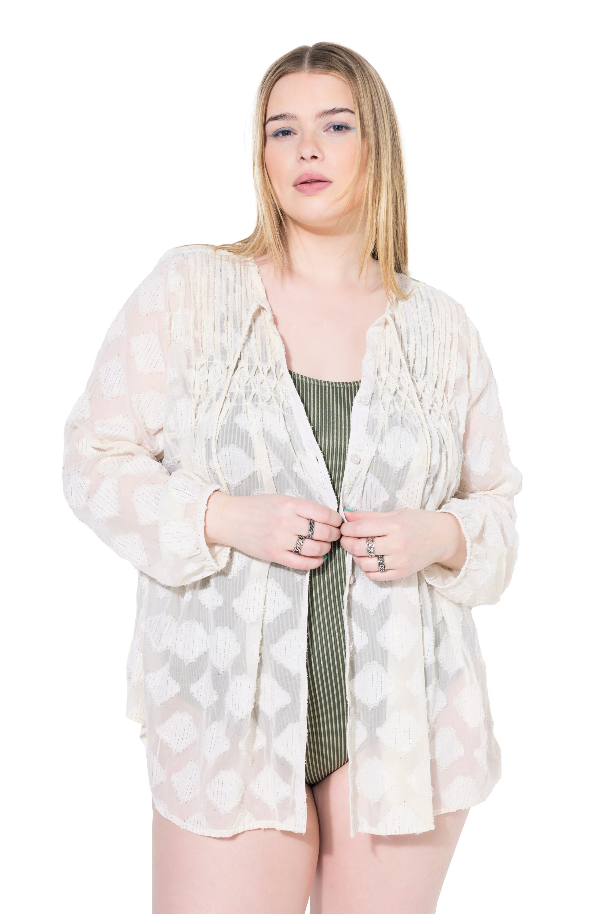 Studio Untold Blouse in Wit: voorkant