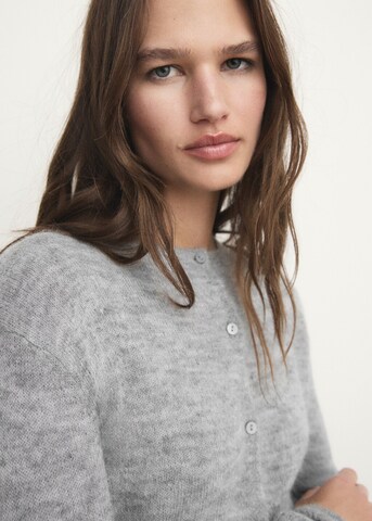 MANGO Knit Cardigan 'May' in Grey