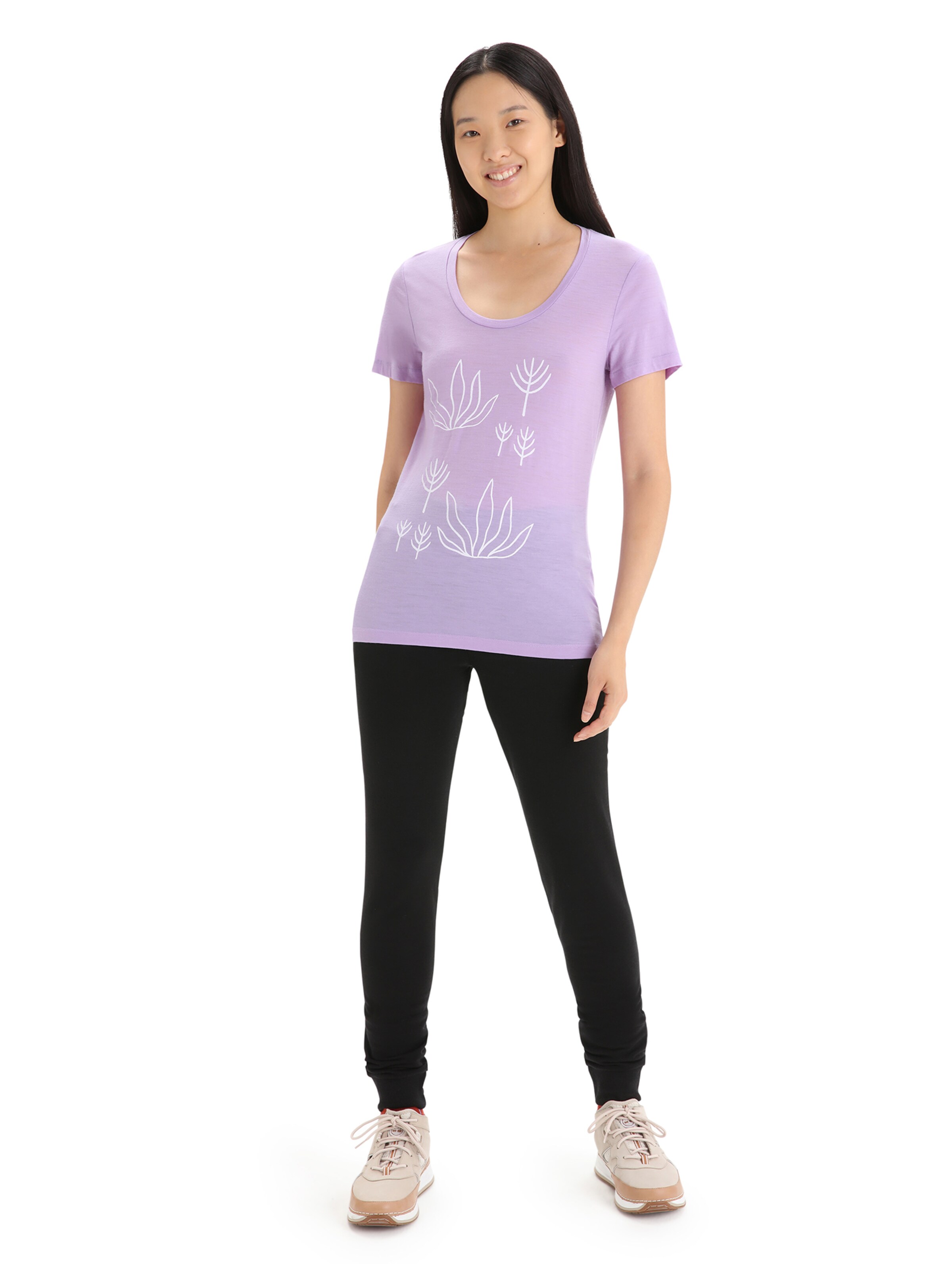 ICEBREAKER Performance Shirt 'Tech Lite II Fresh Growth' in Purple