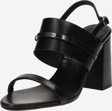 Calvin Klein Strap Sandals in Black: front