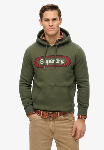 Sweat-shirt 'Vintage Trade Tab' Superdry en vert : devant