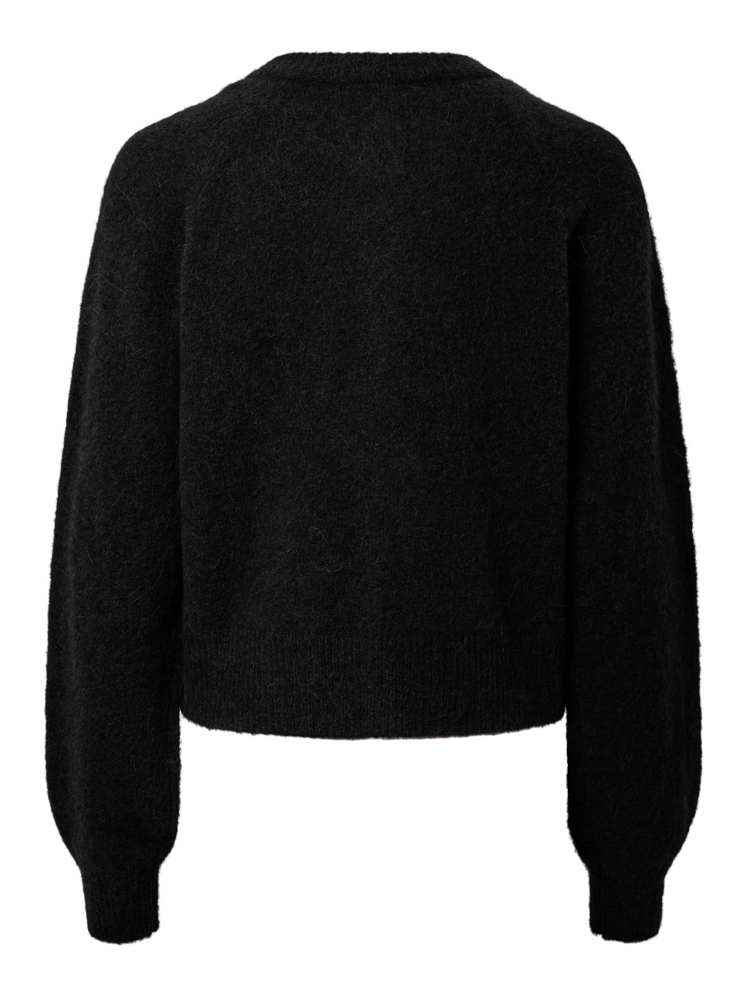 YAS Gebreid vest 'JOHI' in Zwart