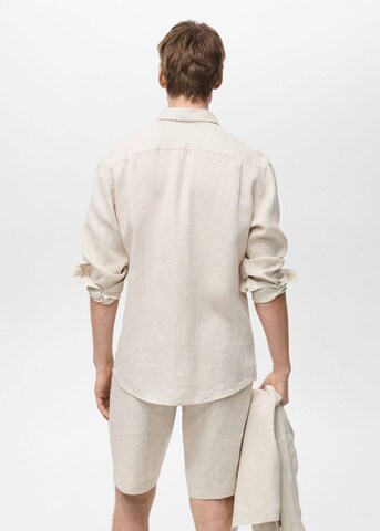 MANGO MAN Regular Fit Hemd 'Parrot' in Beige