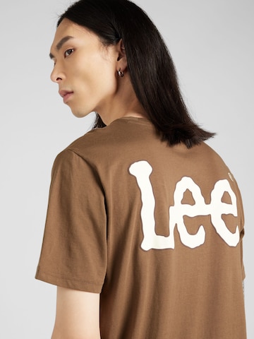 Lee T- Shirt 'ESSENTIAL' in Braun