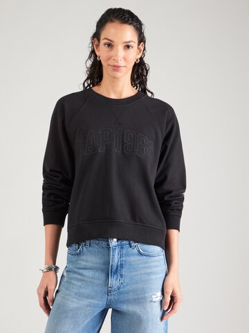 GAPSweater majica - crna boja: prednji dio