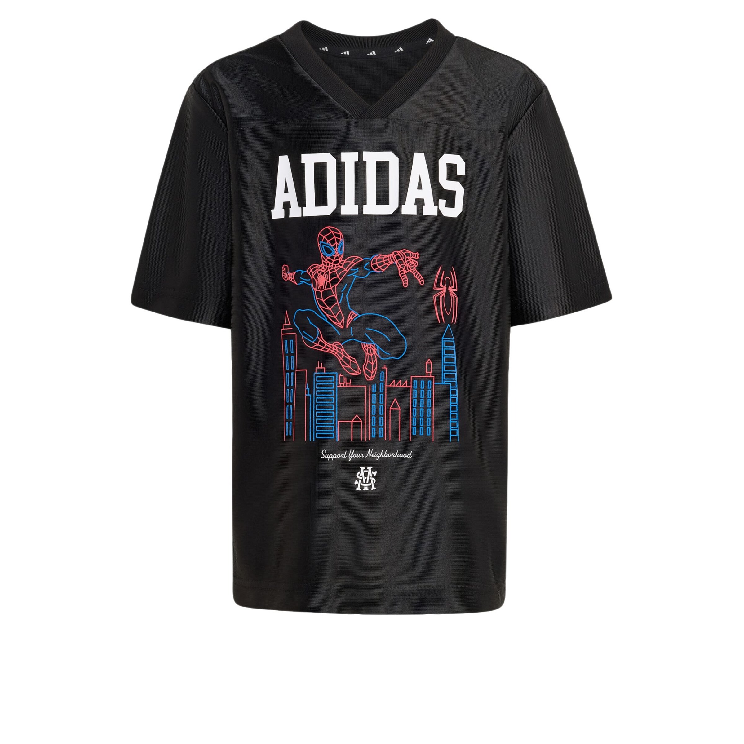 ADIDAS SPORTSWEAR - Camisa funcionais 'Marvel Spider Man' em preto