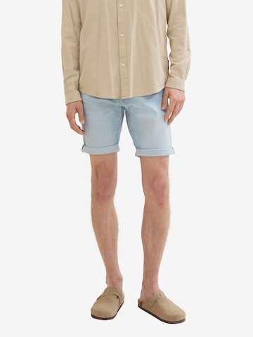 TOM TAILOR DENIM Regular Shorts in Blau: predná strana