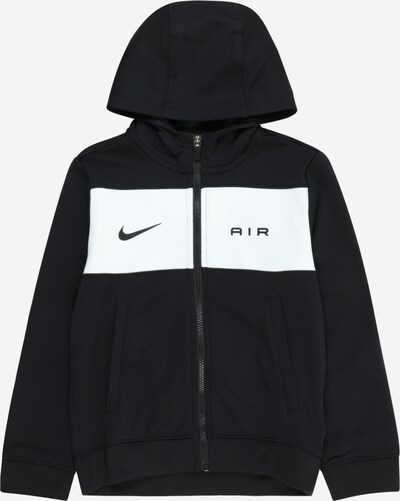 Nike Sportswear Casaco em moletão 'AIR' em preto / branco, Vista do produto