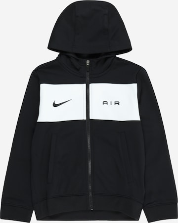 Nike Sportswear Zip-Up Hoodie 'AIR' in Black: front