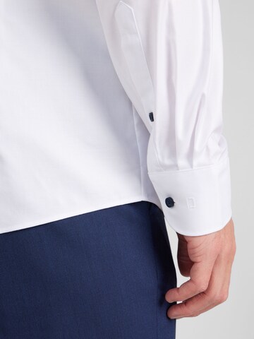 OLYMP Slim fit Button Up Shirt 'Level 5' in White