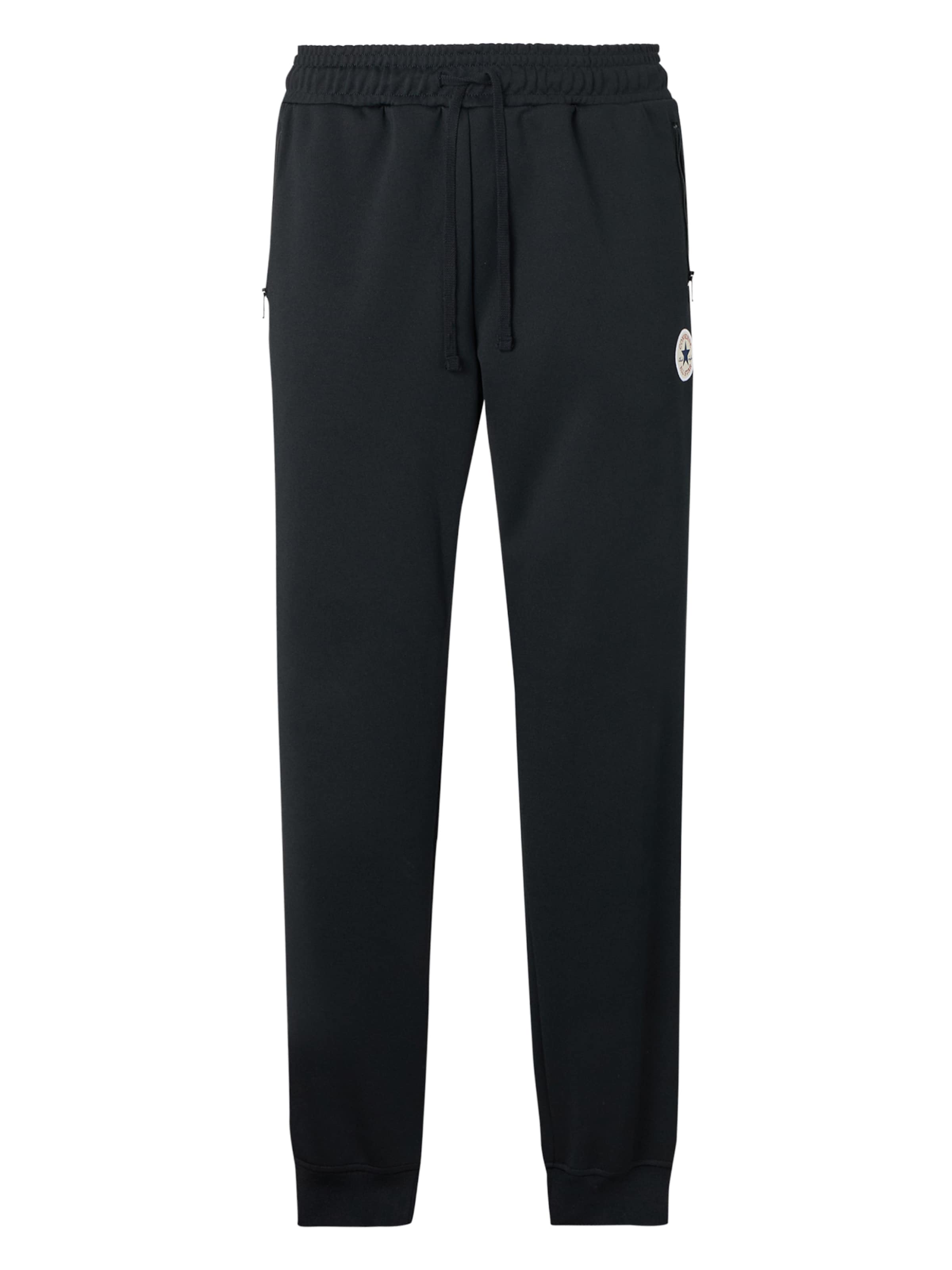 Effilé Pantalon 'RETRO TRACK' CONVERSE en noir : devant