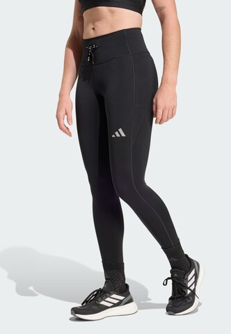 ADIDAS PERFORMANCE Skinny Sportbroek 'Essentials' in Zwart: voorkant