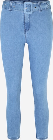 Missguided Petite Skinny Jeans in Blauw: voorkant