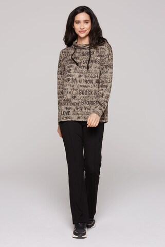 Soccx Rollkragenpullover mit All Over Print in Braun