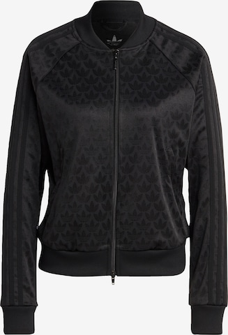 ADIDAS ORIGINALS Zip-Up Hoodie 'Sst' in Black: front