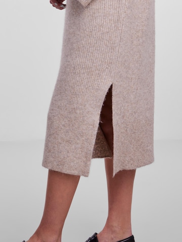 PIECES Knitted dress 'JADE' in Beige