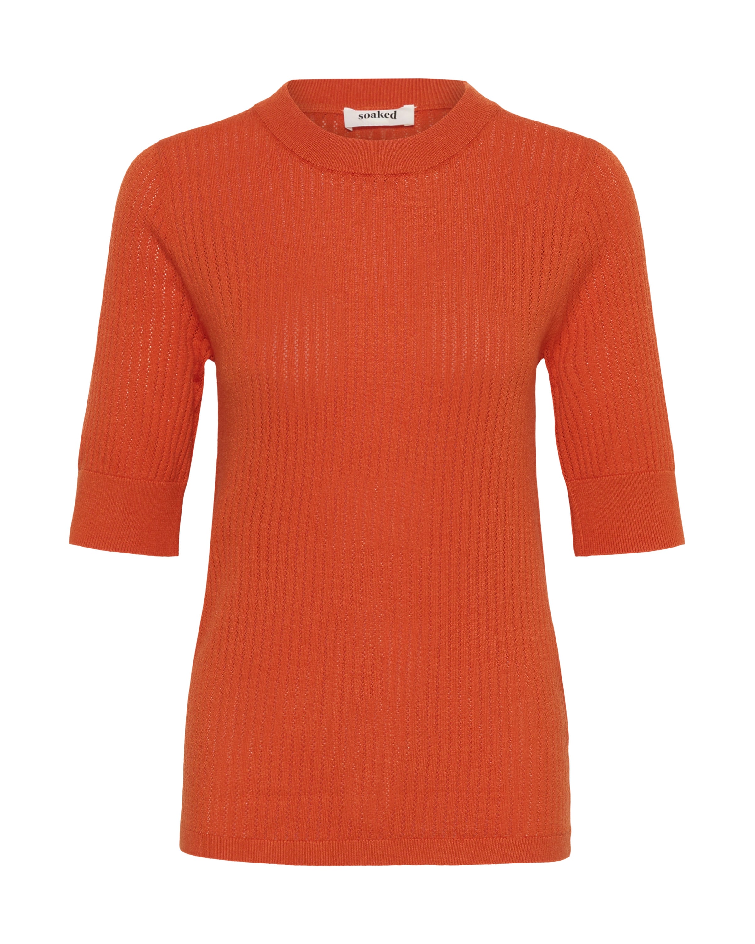 SOAKED IN LUXURY Trui 'SLSpina' in Oranje: voorkant