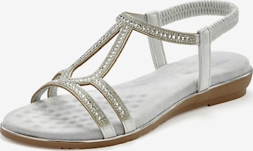 Sandalo con cinturino di VIVANCE in argento: frontale