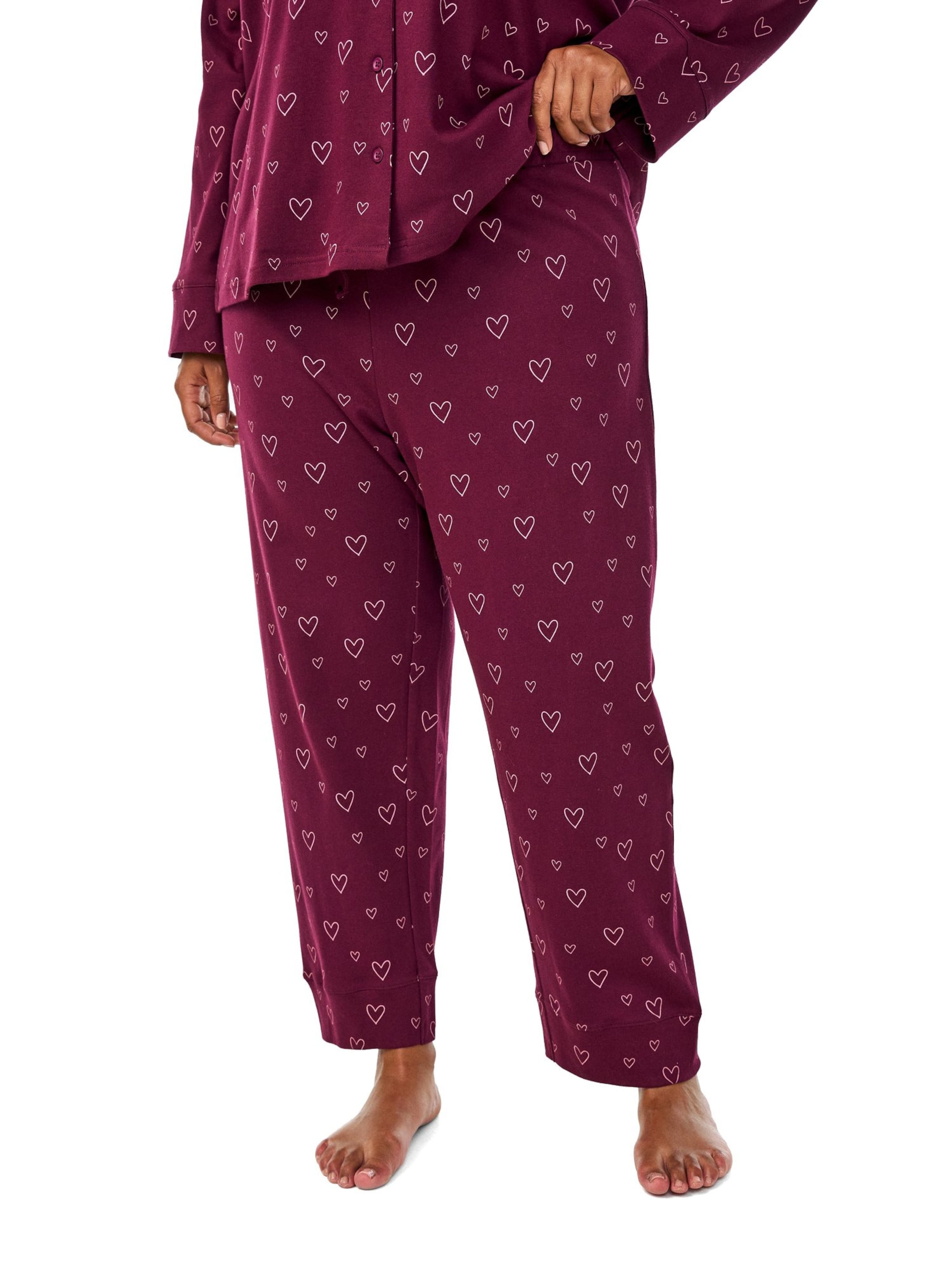 Zizzi - Calças de pijama 'Mtanji' em vermelho: frente