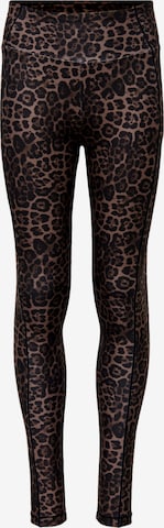 Skinny Pantaloni sportivi 'ONPRYA-2-MELEO' di Only Play Girls in marrone: frontale