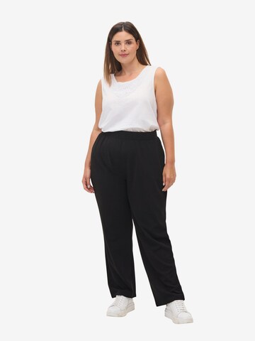 Zizzi Loose fit Pants 'Ebetine' in Black: front