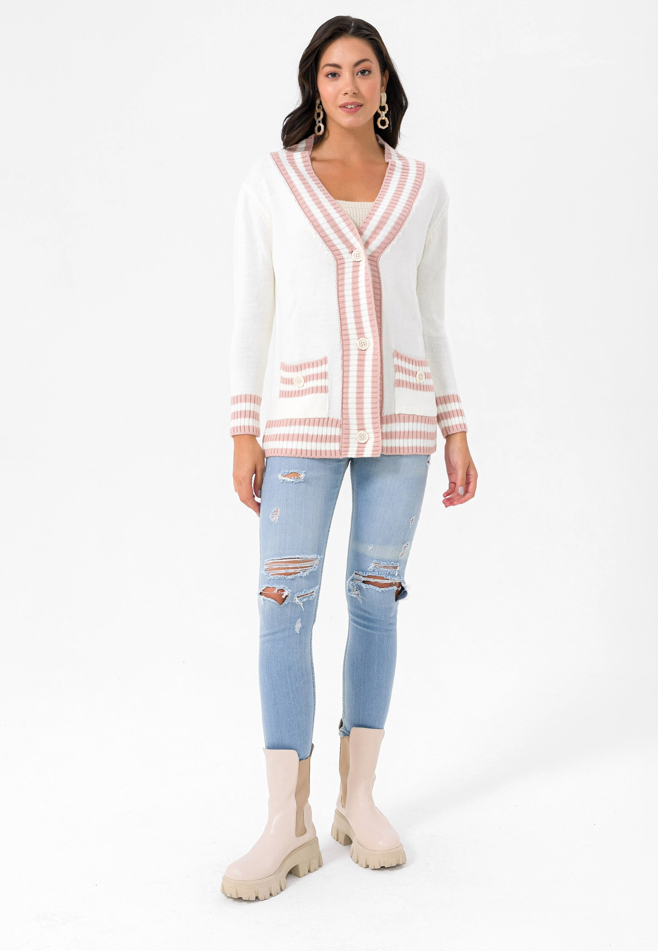 Felix Hardy Kardigan – bílá