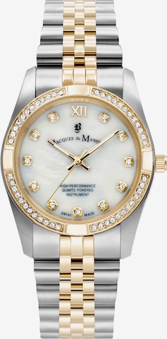Montre à affichage analogique Jacques du Manoir en argent : devant