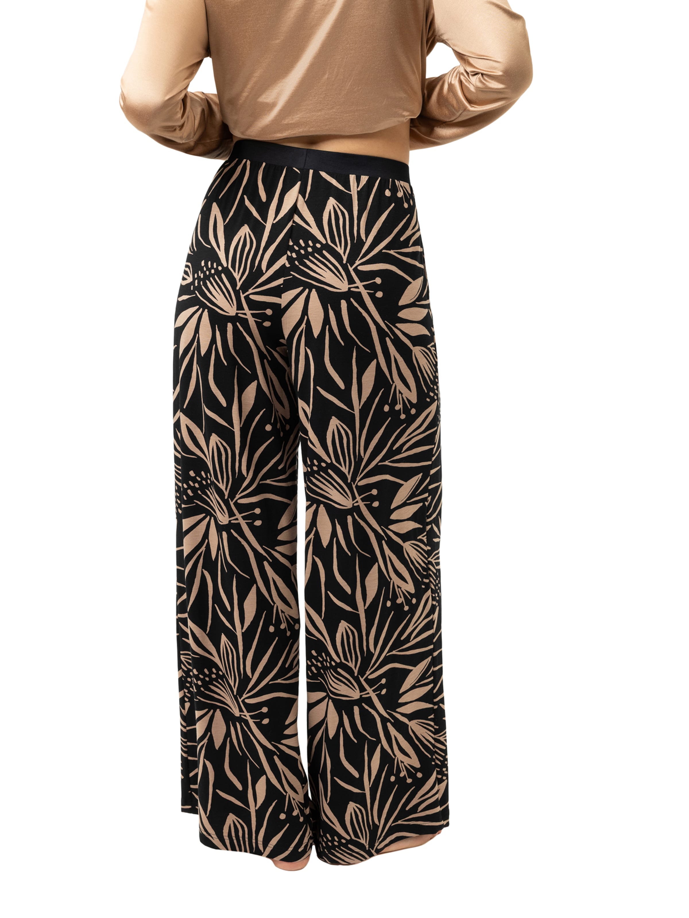 Pantalon de pyjama 'Vivid Bloom ' Mey en noir